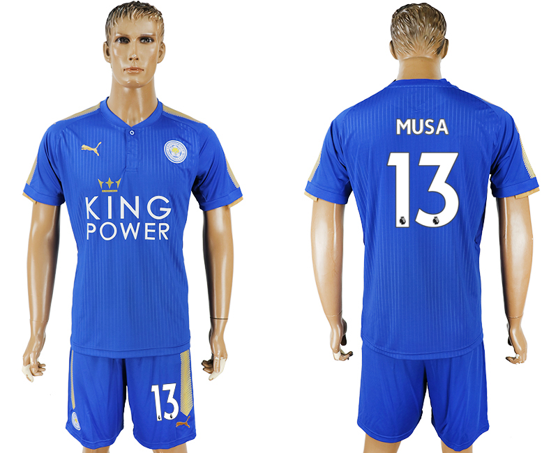 2017-18 Leicester City 13 MUSA Home Soccer Jersey