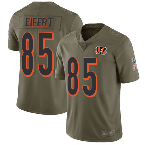 Nike Bengals 85 Tyler Eifert Olive Salute To Service Limited Jersey