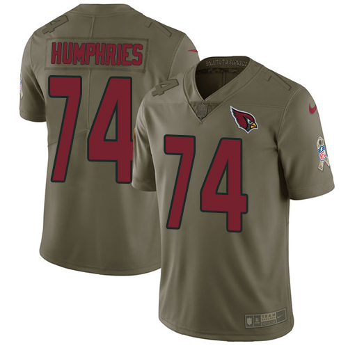 Nike Cardinals 74 D.J. Humphries Olive Salute To Service Limited Jersey