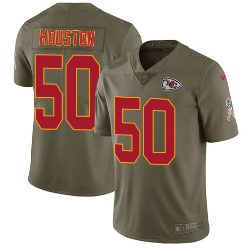 Nike Chiefs 50 Justin Houston Olive Salute To Service Limited Jersey