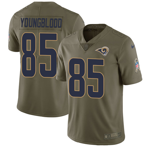 Nike Rams 85 Jack Youngblood Olive Salute To Service Limited Jersey