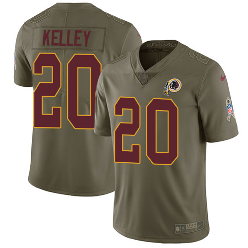 Nike Redskins 20 Rob Kelley Olive Salute To Service Limited Jersey