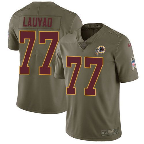 Nike Redskins 77 Shawn Lauvao Olive Salute To Service Limited Jersey