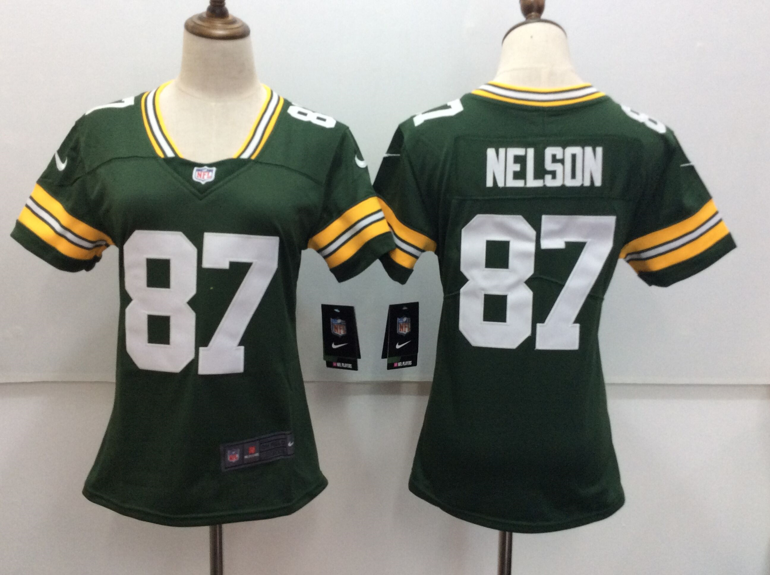 Nike Packers 87 Jordy Nelson Green Women Vapor Untouchable Player Limited Jersey