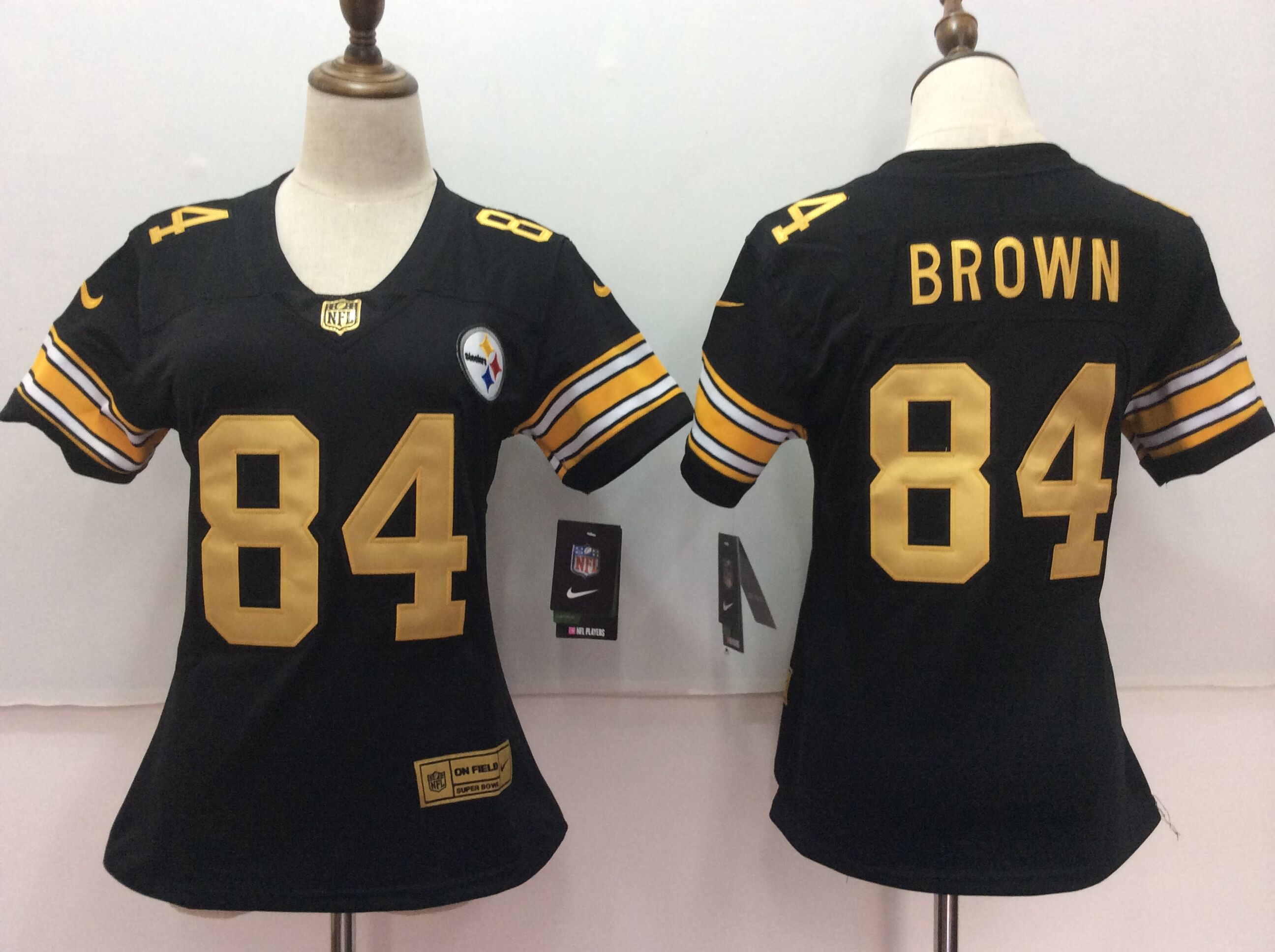 Nike Steelers 84 Antonio Brown Women Vapor Untouchable Player Limited Jersey