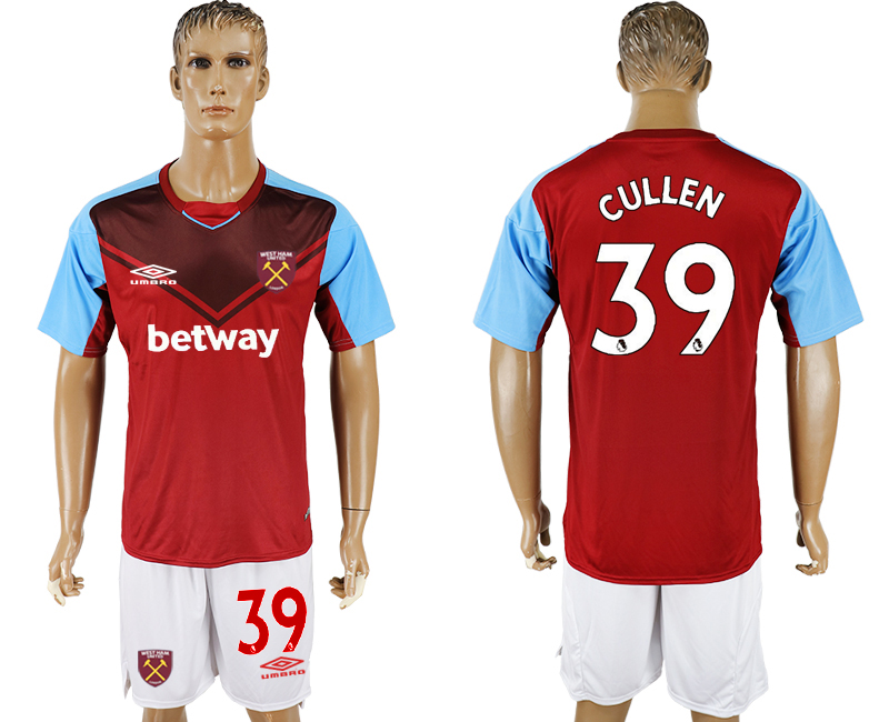2017-18 West Ham United 39 CULLEN Home Soccer Jersey