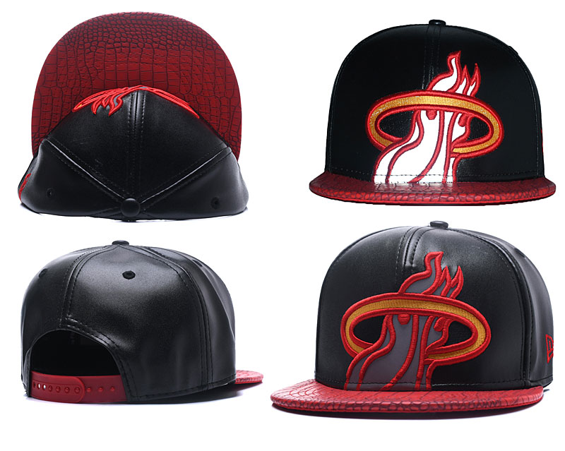 Heat Team Logo Black Reflective Snapback Adjustable Hat GS