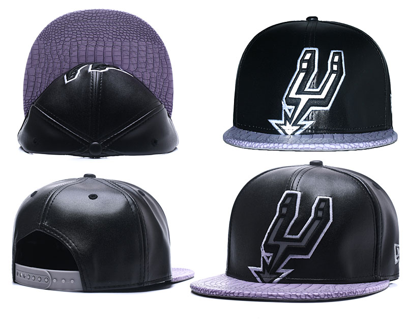 Spurs Team Logo Black Reflective Snapback Adjustable Hat GS
