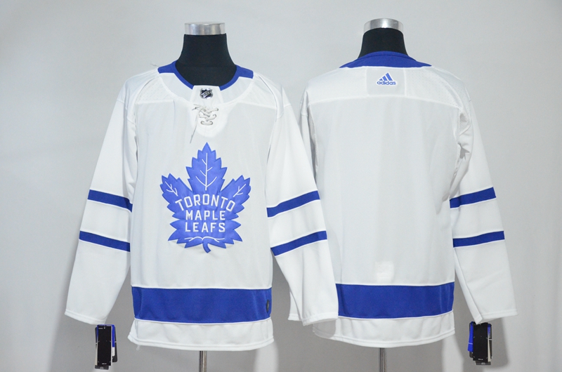 Maple Leafs Blank White Adidas Jersey
