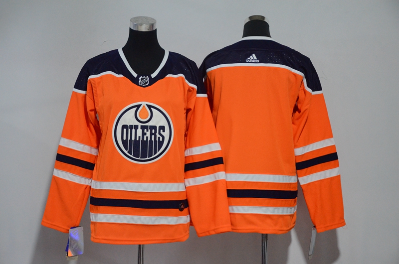 Oilers Blank Orange Youth Adidas Jersey