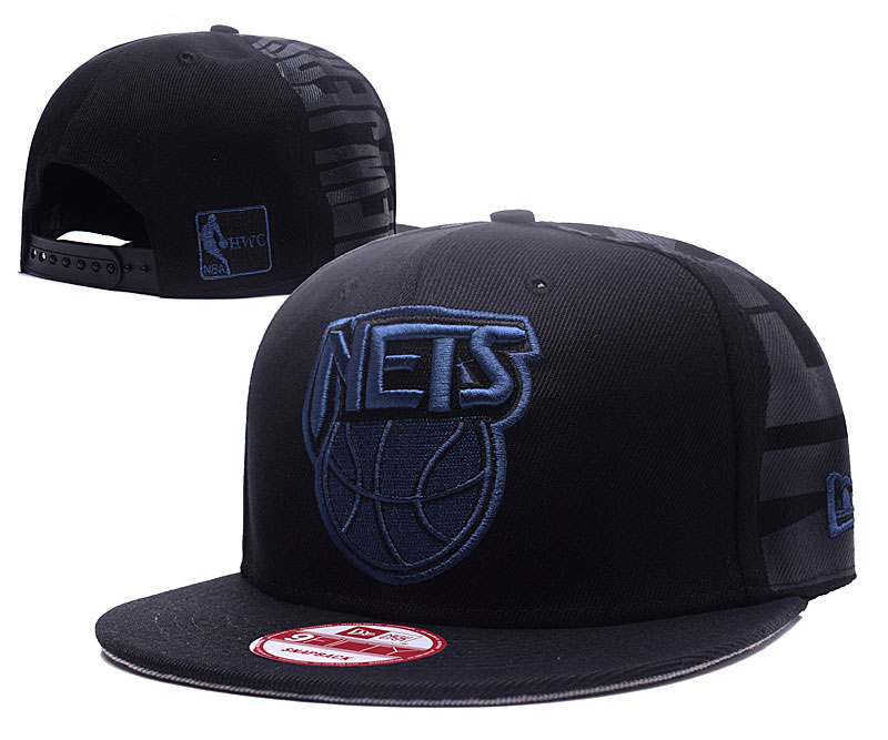 Nets Team Logo Black Adjustable Hat YS