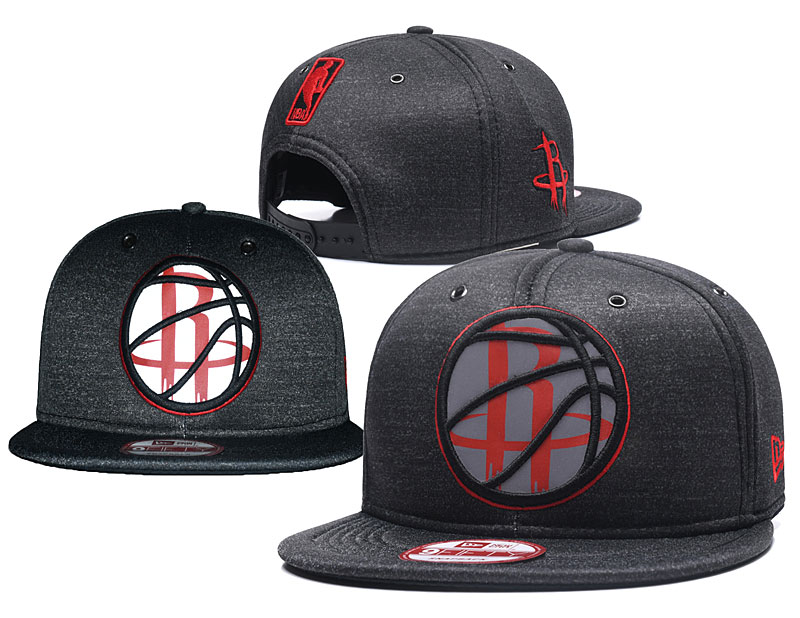Rockets Team Logo Reflective Dark Gray Snapback Adjustable Hat GS