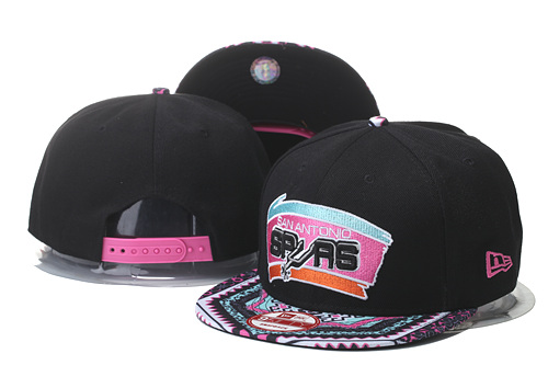 Spurs Team Logo Black Snapback Adjustable Hat GS