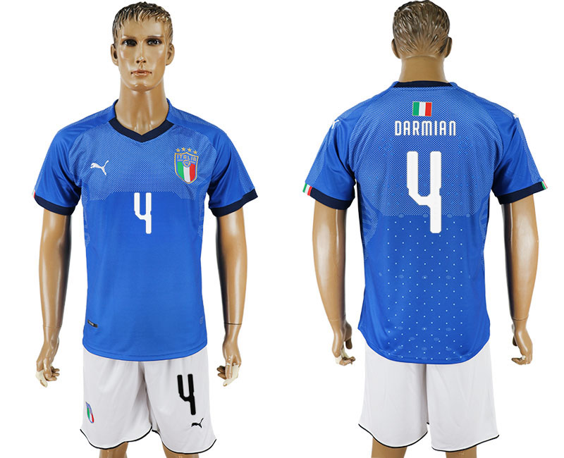 2017-18 Italy 4 DARMIAN Home Soccer Jersey