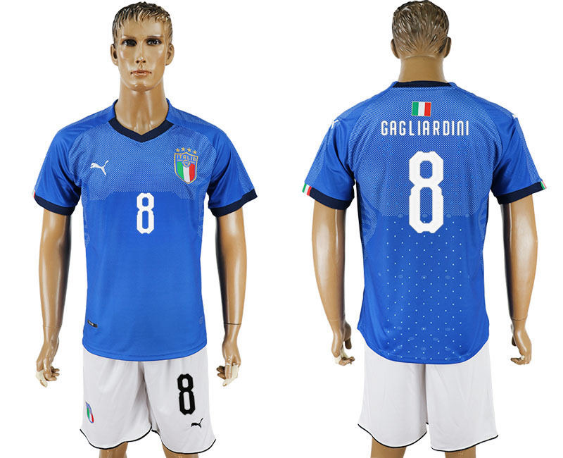 2017-18 Italy 8 GAGLIARDINI Home Soccer Jersey