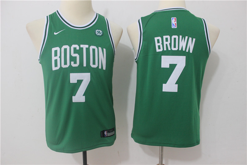 Celtics 7 Jaylen Brown Green Youth Nike Swingman Jersey