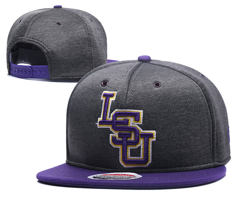 LSU Tigers Team Logo Gray NCAA Snapback Adjustable Hat GS