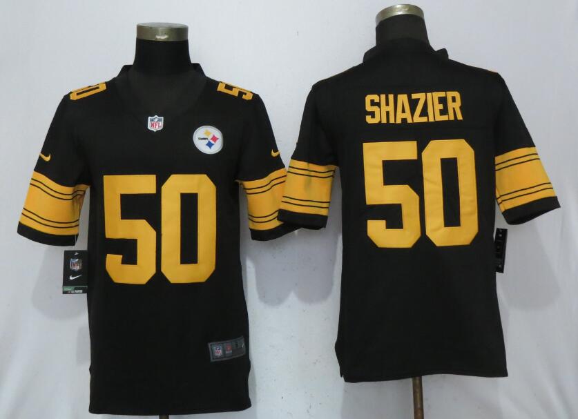 Nike Steelers 50 Ryan Shazier Black Color Rush Limited Jersey