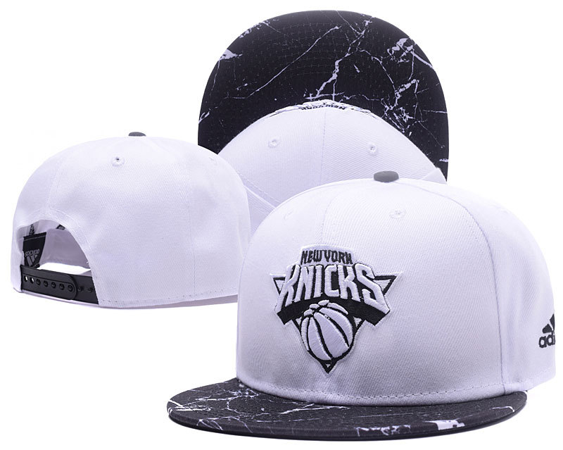 Knicks Team Logo White Adjustable Hat GS