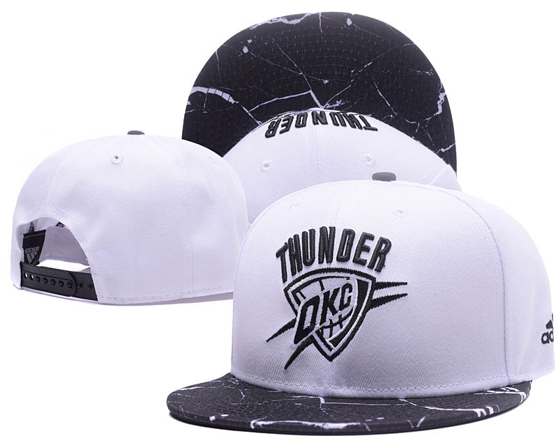 Thunder Team Logo White Adjustable Hat GS
