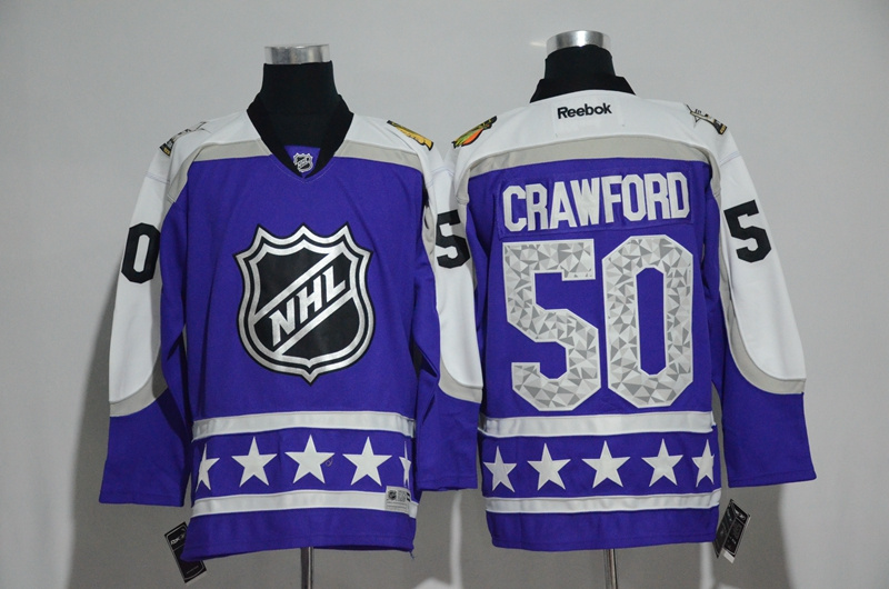 Blackhawks 50 Corey Crawford Purple Central Division 2017 NHL All-Star Game Premier Jersey
