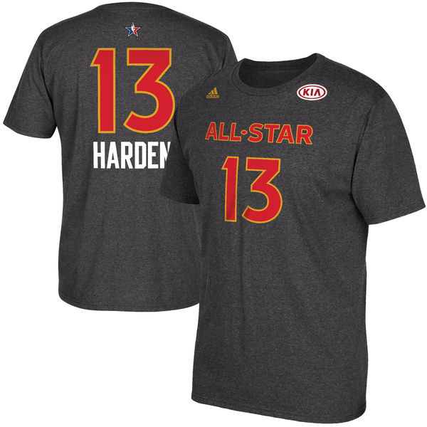 Men's James Harden adidas Charcoal 2017 All-Star Game Name & Number T-Shirt