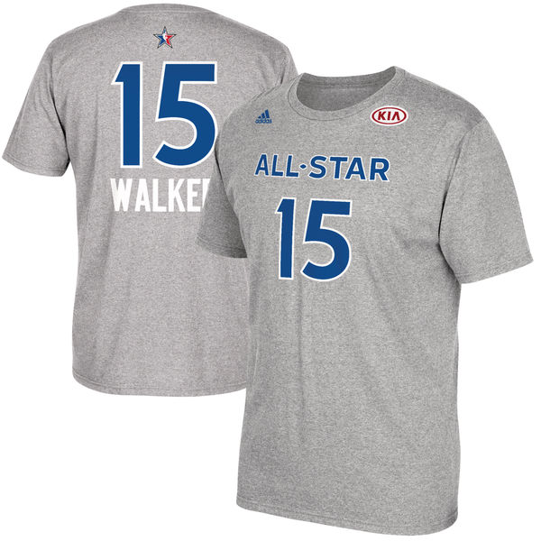 Men's Kemba Walker adidas Gray 2017 All-Star Game Name & Number T-Shirt
