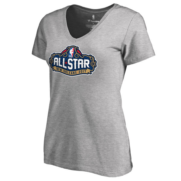 Women's NBA adidas Gray 2017 All-Star Game Primary Logo T-Shirt