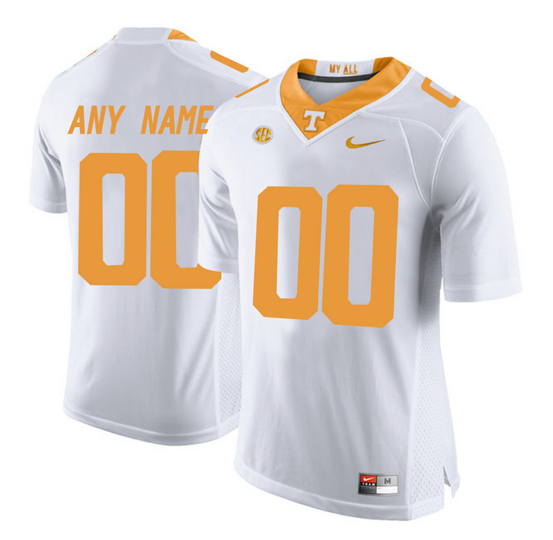 Tennessee Volunteers White 2016 SEC Men's Customized College Jersey