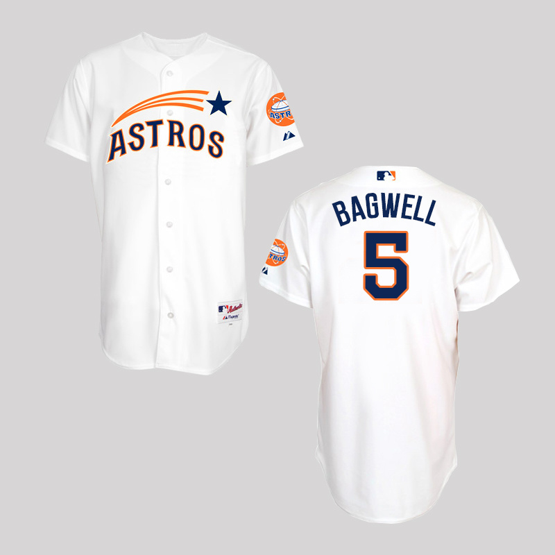 Astros 5 Jeff Bagwell White Throwback Jersey