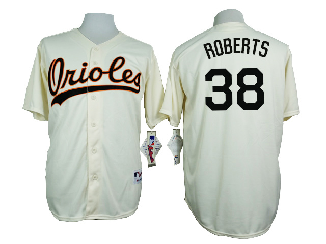Orioles 38 Brian Roberts Cream 1954 Turn Back The Clock Throwback Jersey