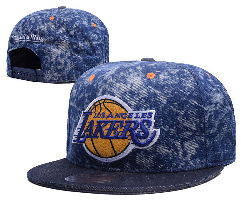 Lakers Team Logo Mitchell & Ness Adjustable Hat GS