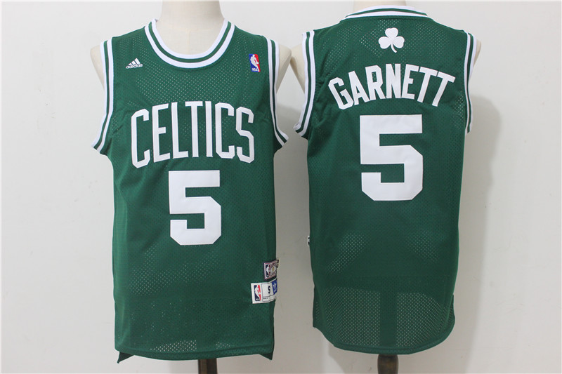 Celtics 5 Kevin Garnett Green Hardwood Classics Swingman Jersey