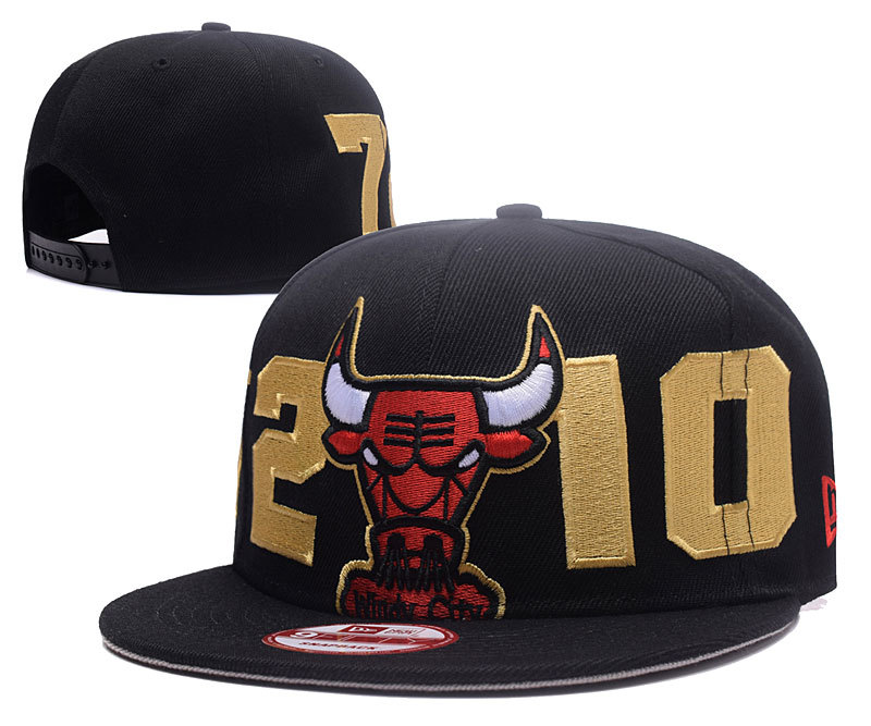 Bulls Team Logo Black Adjustable Hat GS2