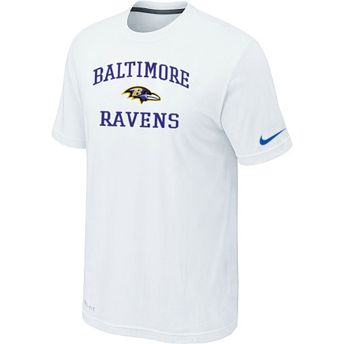 Baltimore Ravens Team Logo White Nike Men's Short Sleeve T-Shirt