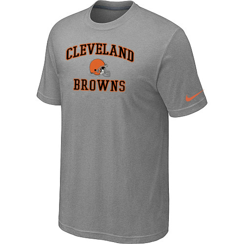 Cleveland Browns Team Logo Gray Nike Men's Short Sleeve T-Shirt