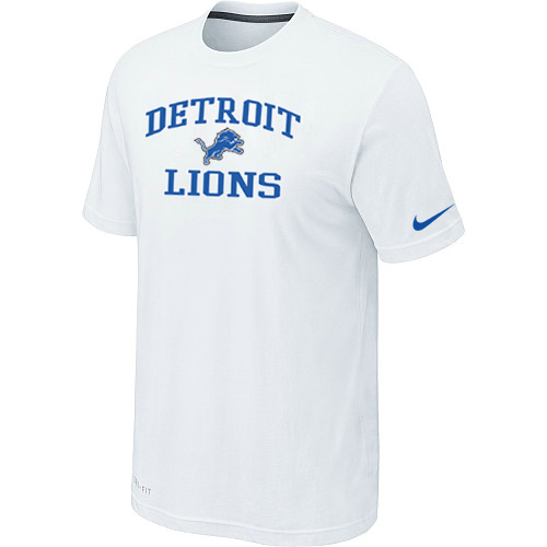 Detroit Lions Team Logo White Nike Men's Short Sleeve T-Shirt