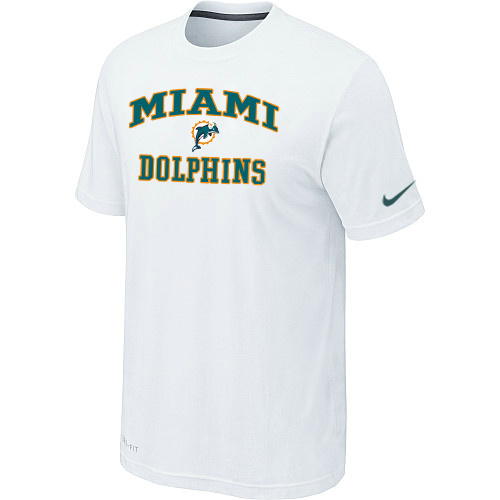 Miami Dolphins Team Logo White Nike Men's Short Sleeve T-Shirt