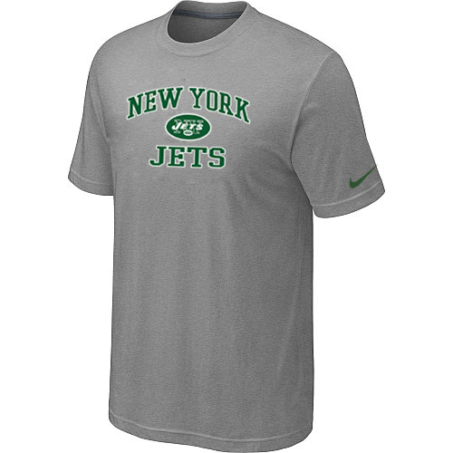 New York Jets Team Logo Gray Nike Men's Short Sleeve T-Shirt