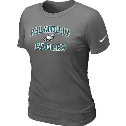 Philadelphia Eagles Team Logo Gray Nike Women's Short Sleeve T-Shirt