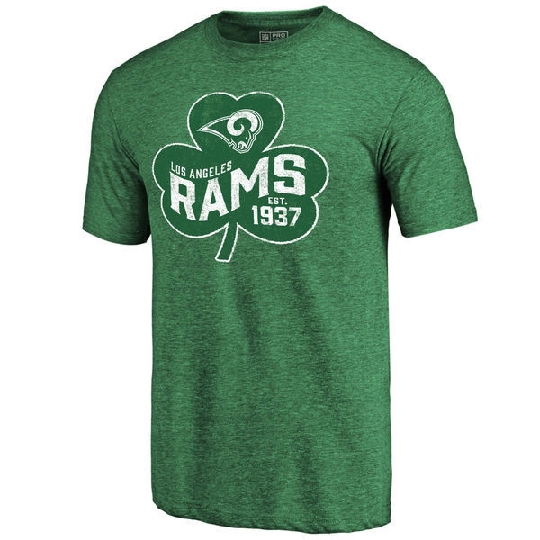 Los Angeles Rams St. Patrick's Day Green Men's Short Sleeve T-Shirt
