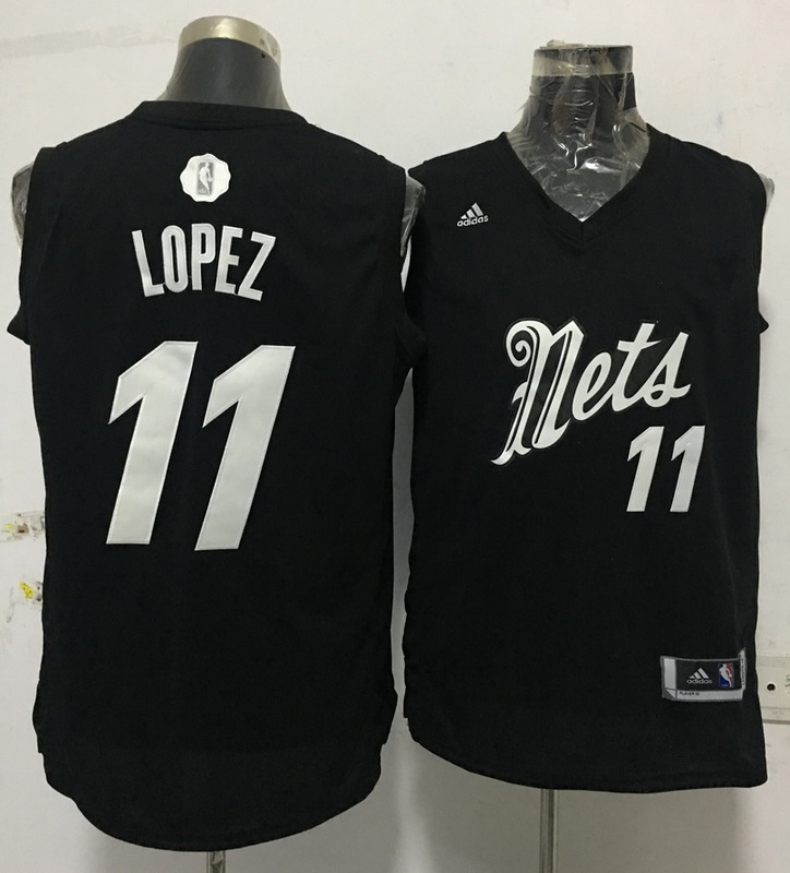 Nets 11 Brook Lopez Black 2016 Christmas Day Swingman Jersey