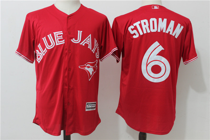 Blue Jays 6 Marcus Stroman Red 2017 Cool Base Jersey