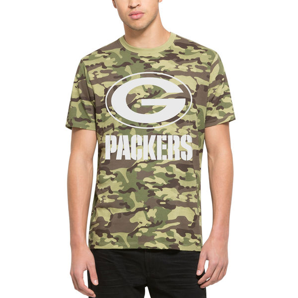 Green Bay Packers Fresh Team Logo Camo Men's Short Sleeve T-Shirt