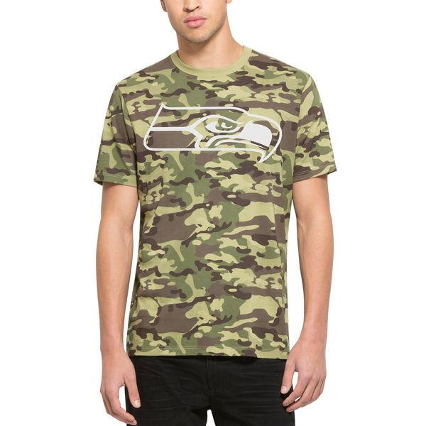 Seattle Seahawks Fresh Team Logo Camo Men's Short Sleeve T-Shirt