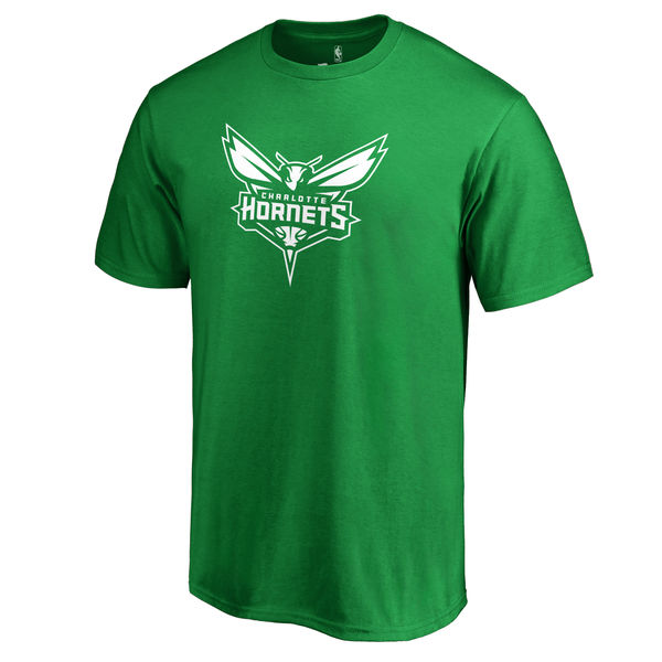 Charlotte Hornets Fanatics Branded Kelly Green St. Patrick's Day White Logo T-Shirt