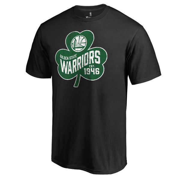 Golden State Warriors Fanatics Branded Black Big & Tall St. Patrick's Day Paddy's Pride T-Shirt