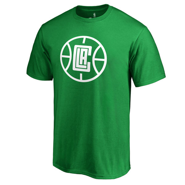 LA Clippers Fanatics Branded Kelly Green St. Patrick's Day White Logo T-Shirt