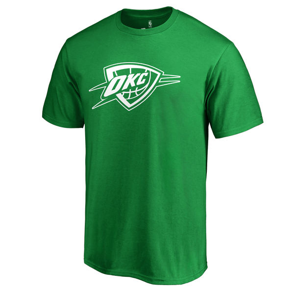 Oklahoma City Thunder Fanatics Branded Kelly Green St. Patrick's Day White Logo T-Shirt