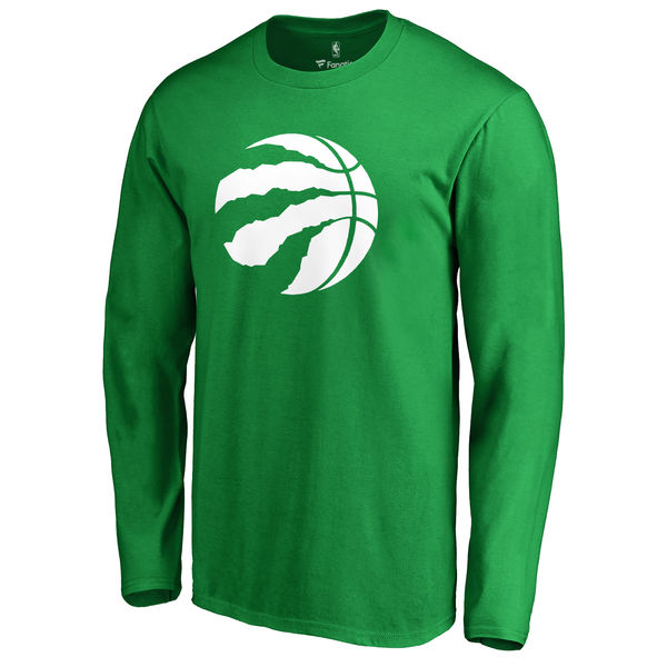 Toronto Raptors Fanatics Branded Kelly Green St. Patrick's Day White Logo Long Sleeve T-Shirt